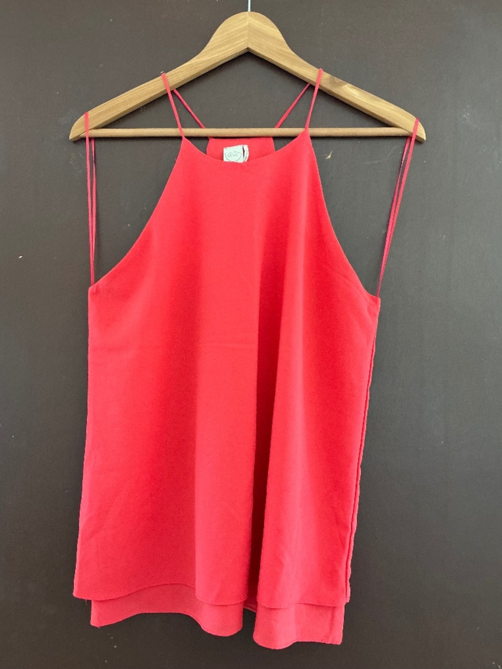 Paper Crane, hot coral tank top, size m